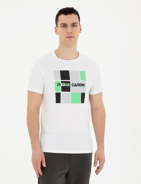 Beyaz Slim Fit Tişört - 50280970015