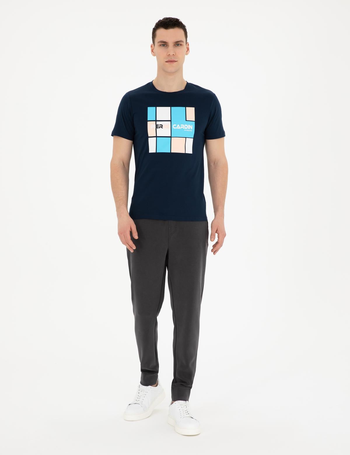 Lacivert Slim Fit Tişört - 50280970026