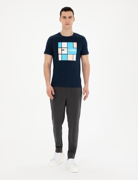 Lacivert Slim Fit Tişört - 50280970026