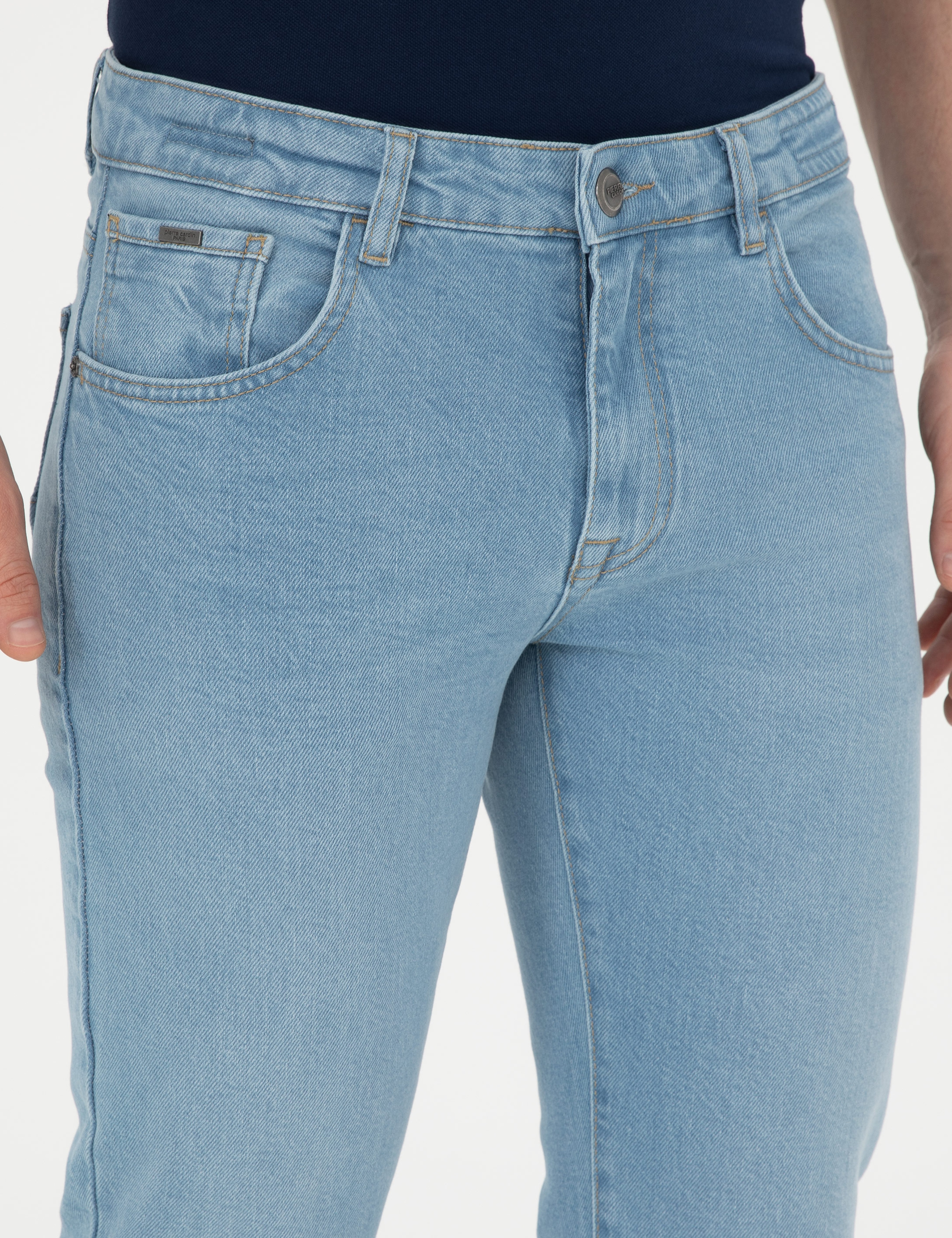 Açık Mavi Slim Fit Jean Pantolon - Image 5