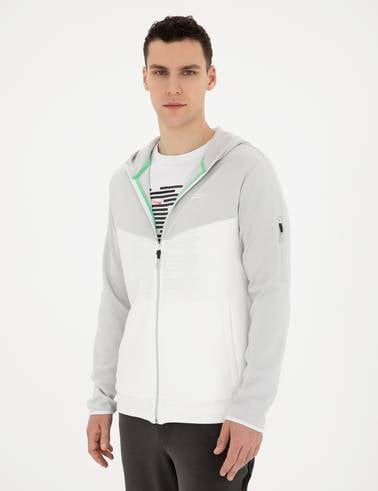 Açık Gri Regular Fit Örme Hırka