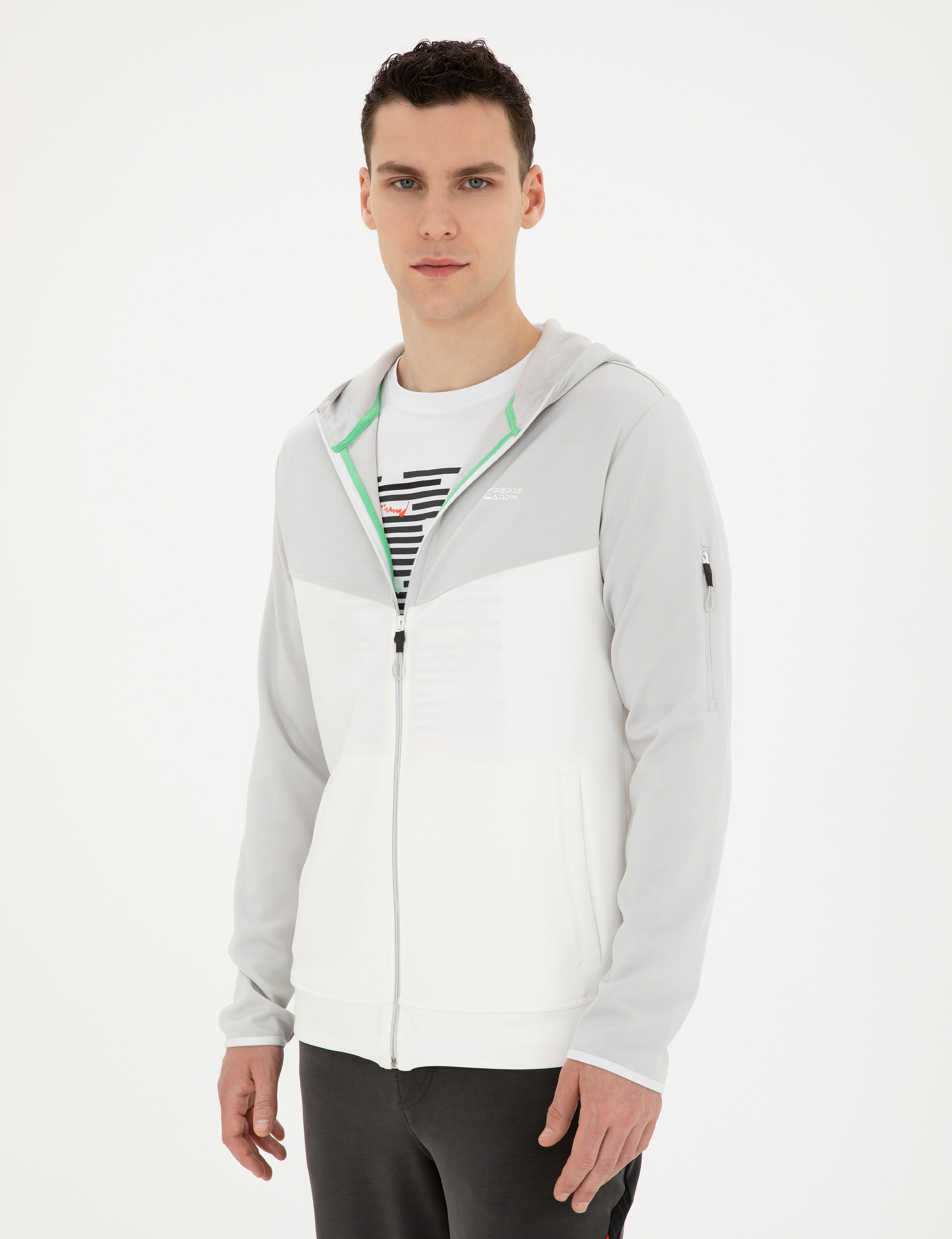 Açık Gri Regular Fit Örme Hırka