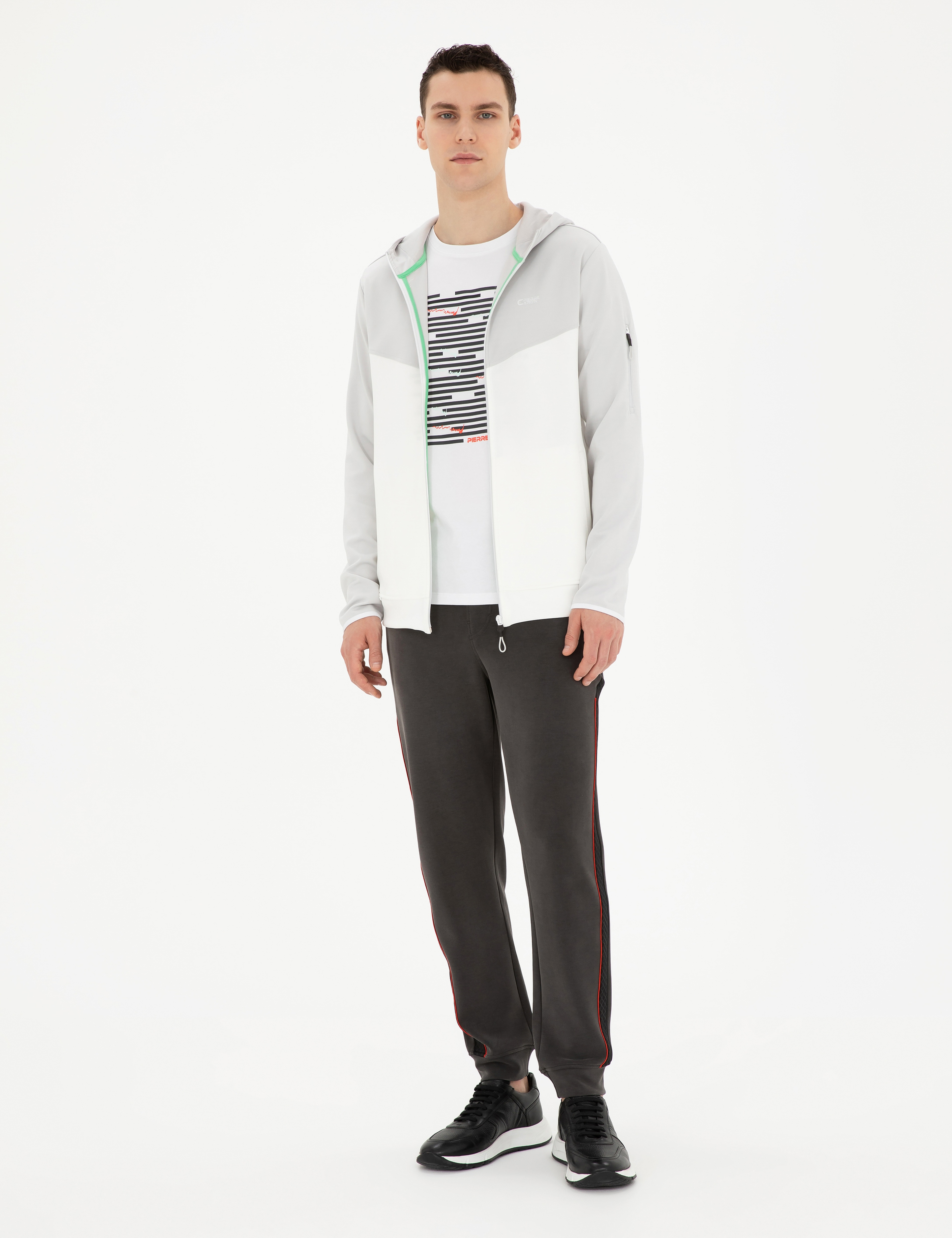 Açık Gri Regular Fit Örme Hırka - Image 4