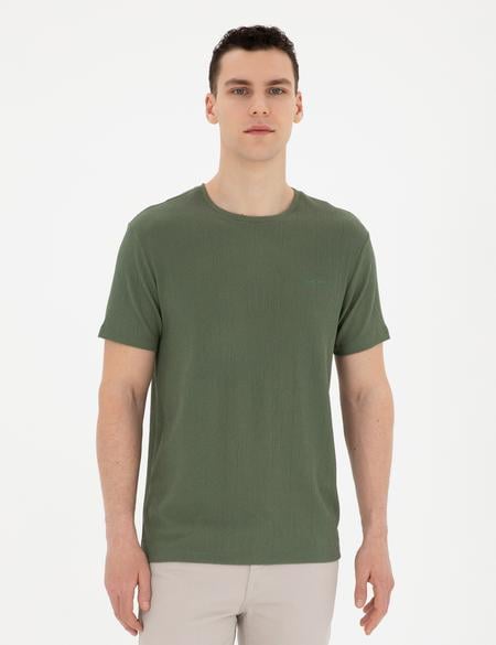 Haki Slim Fit Tişört - 50288914016