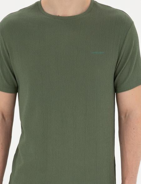 Haki Slim Fit Tişört - 50288914016