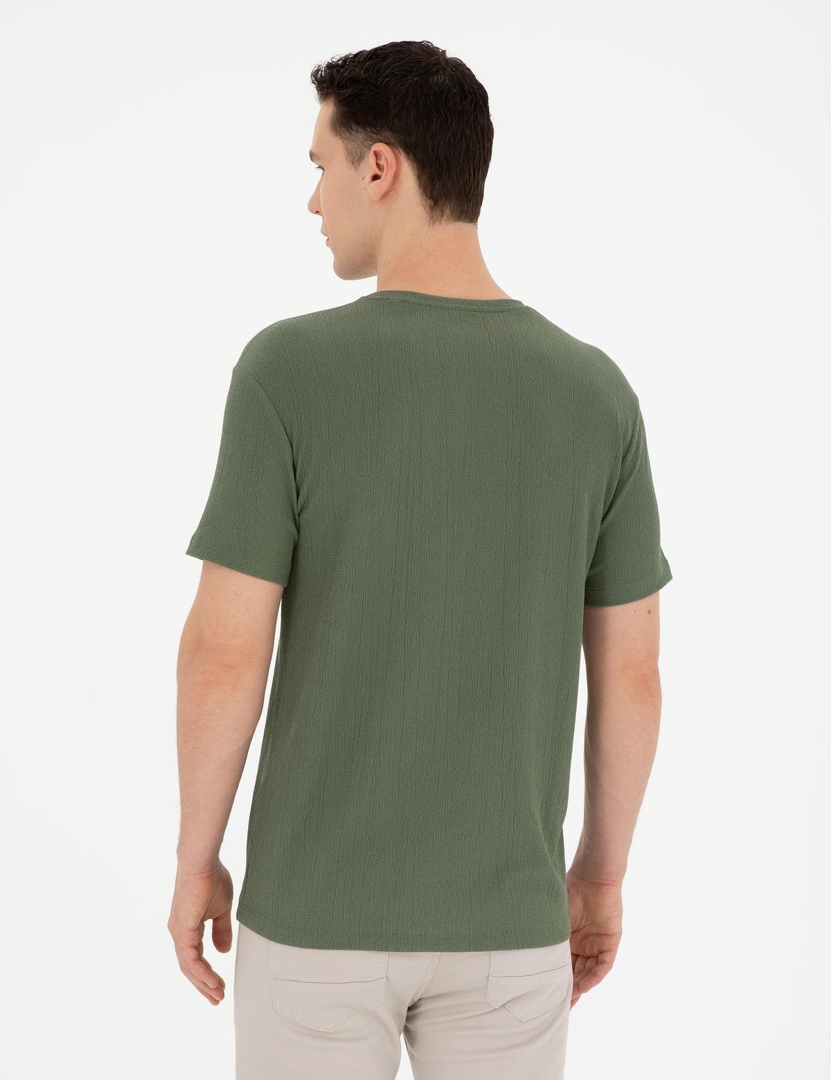 Haki Slim Fit Tişört - 50288914016