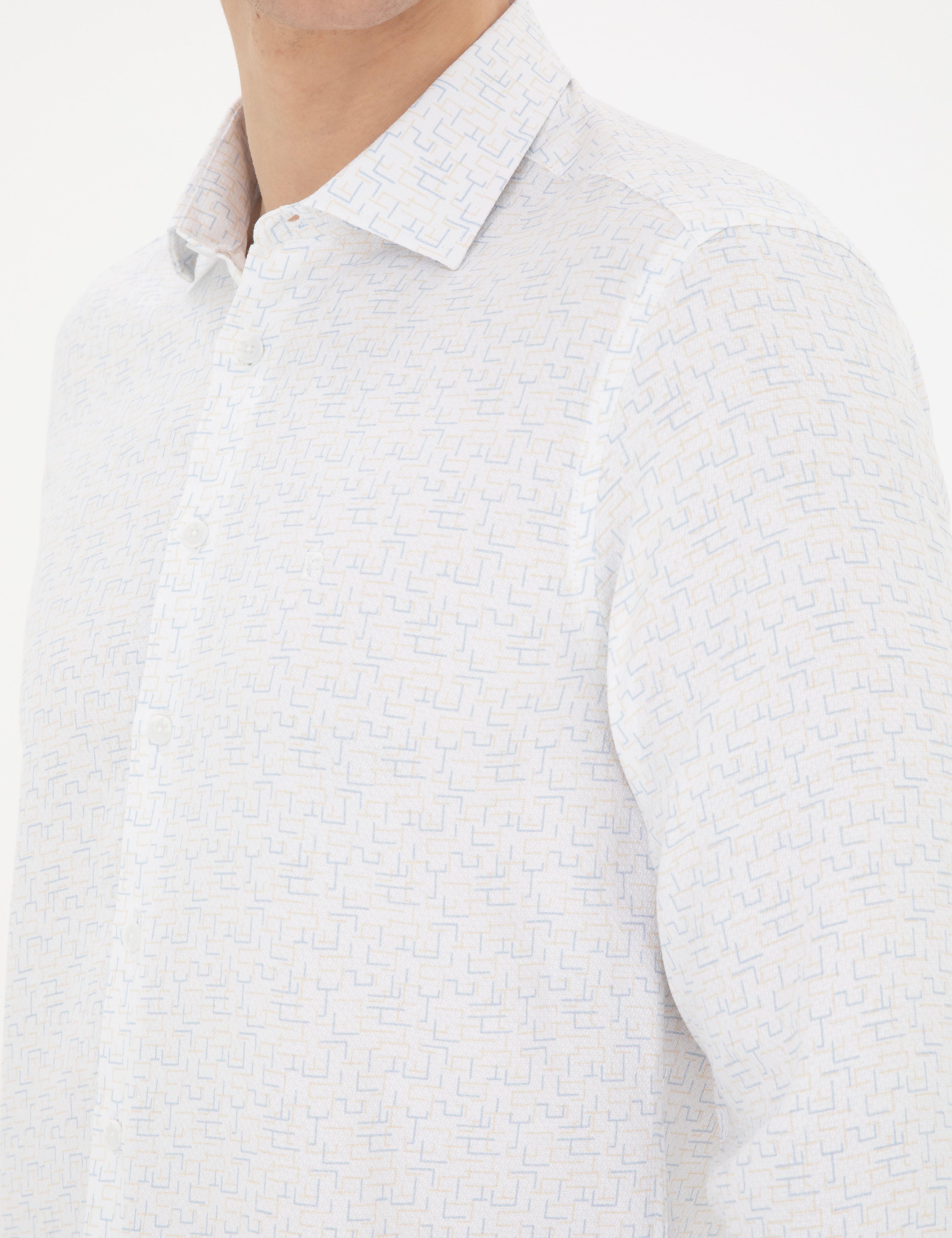 Limon Slim Fit Uzun Kollu Gömlek - Image 7