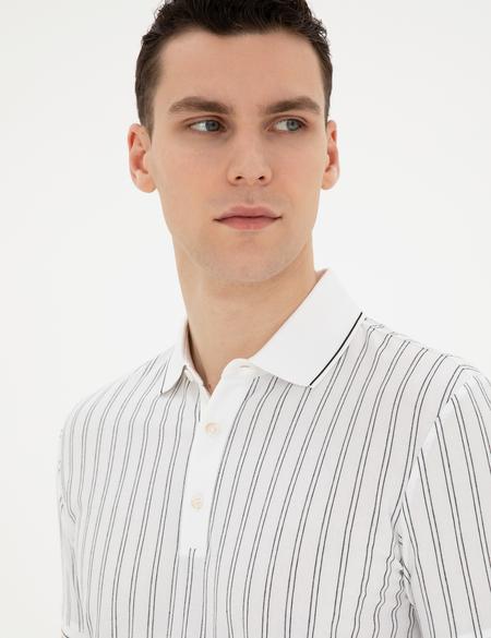 Beyaz Slim Fit Tişört - 50284310034