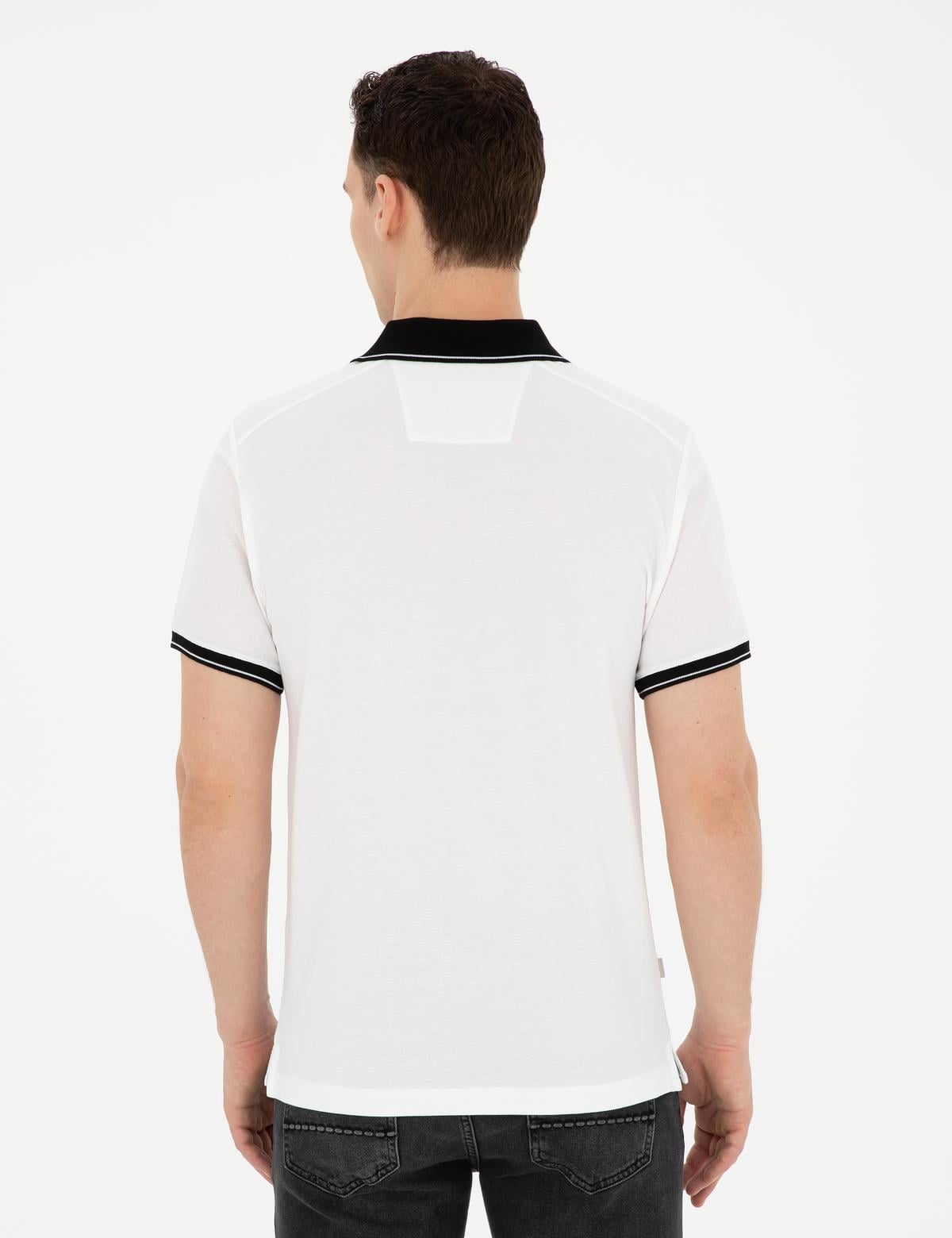 Beyaz Slim Fit Tişört - 50284313013