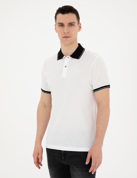 Beyaz Slim Fit Tişört - 50284313013