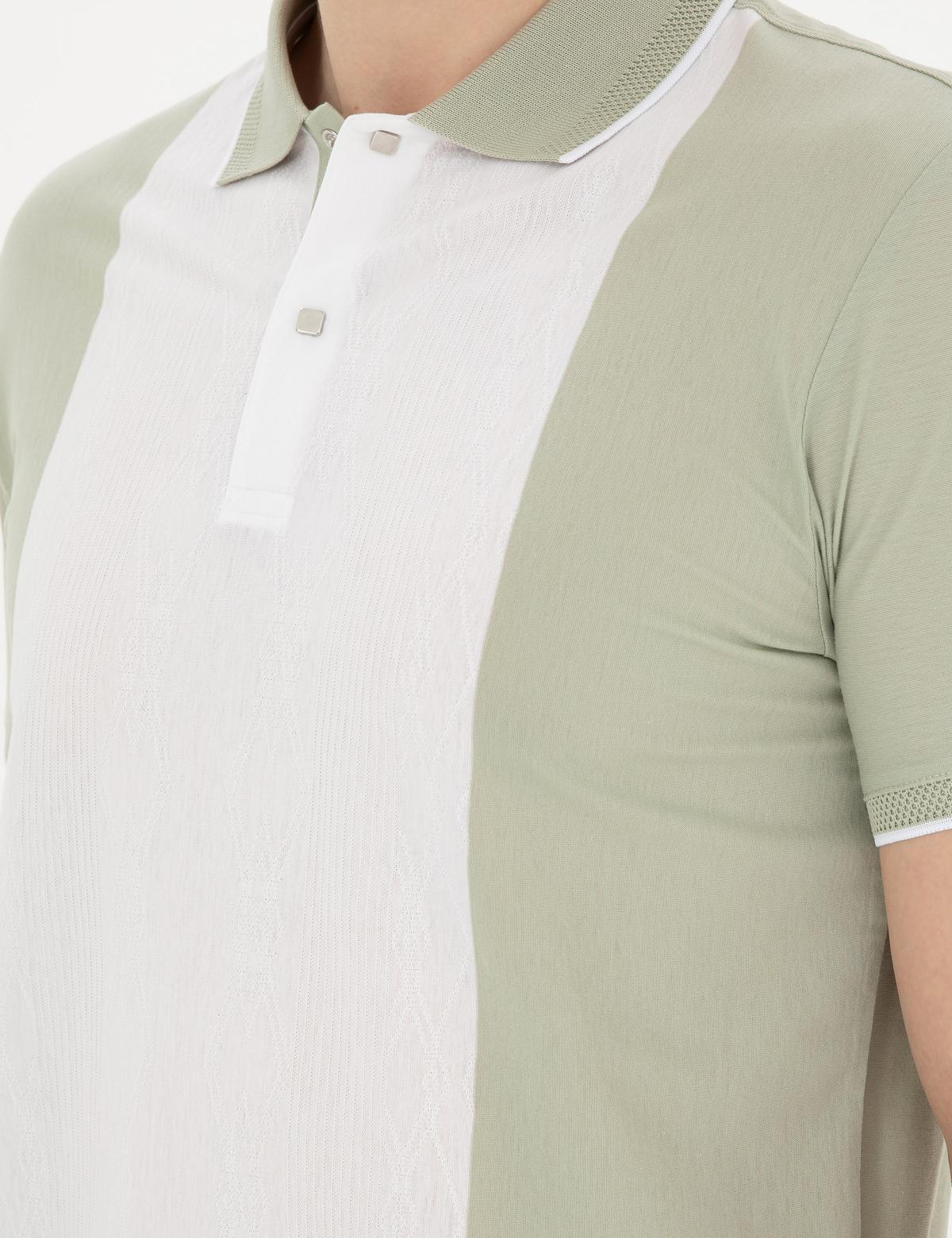 Yeşil Slim Fit Tişört - 50284314025