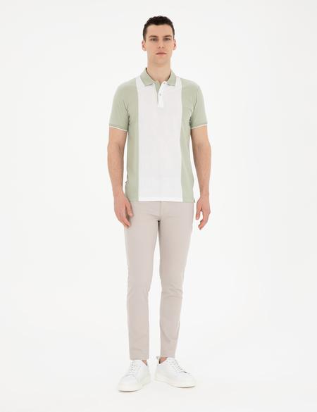 Yeşil Slim Fit Tişört - 50284314025