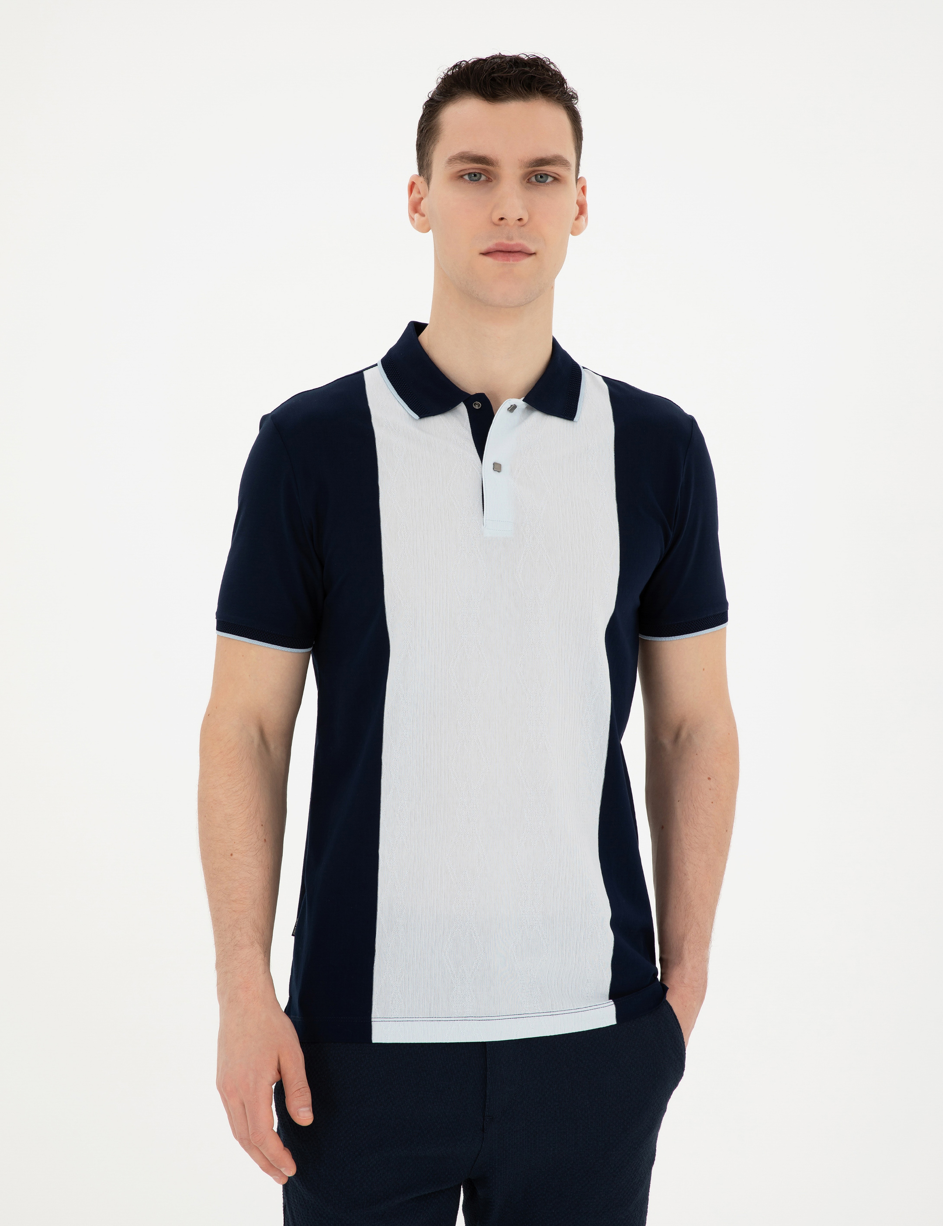 Lacivert Slim Fit Tişört - Image 3