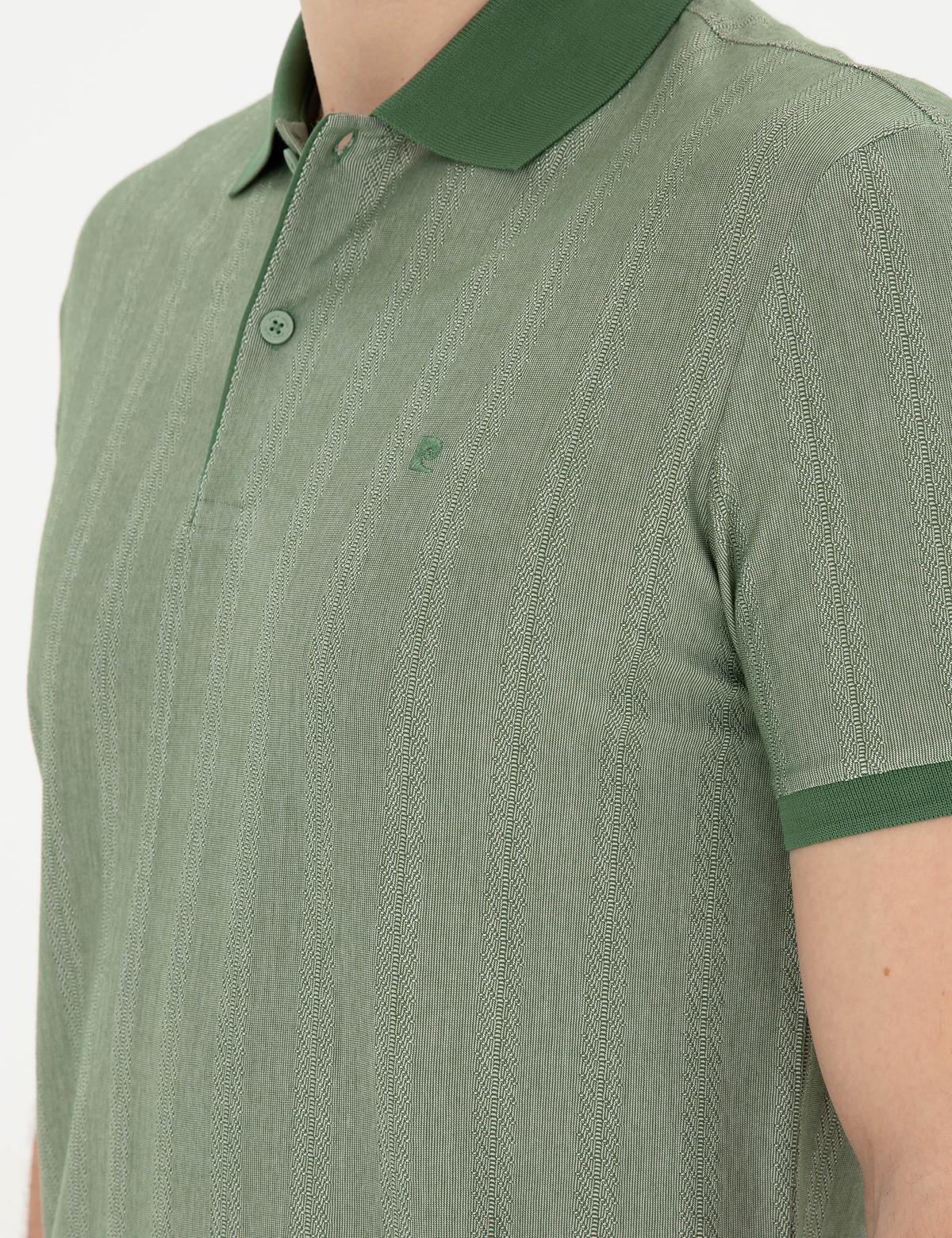 Yeşil Slim Fit Tişört - 50284327017