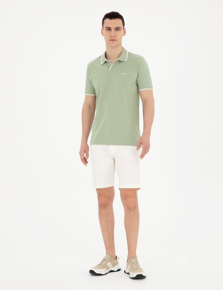 Yeşil Slim Fit Tişört - 50285178017