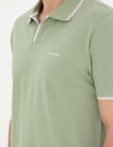 Yeşil Slim Fit Tişört - 50285178017