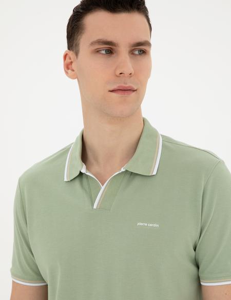 Yeşil Slim Fit Tişört - 50285178017