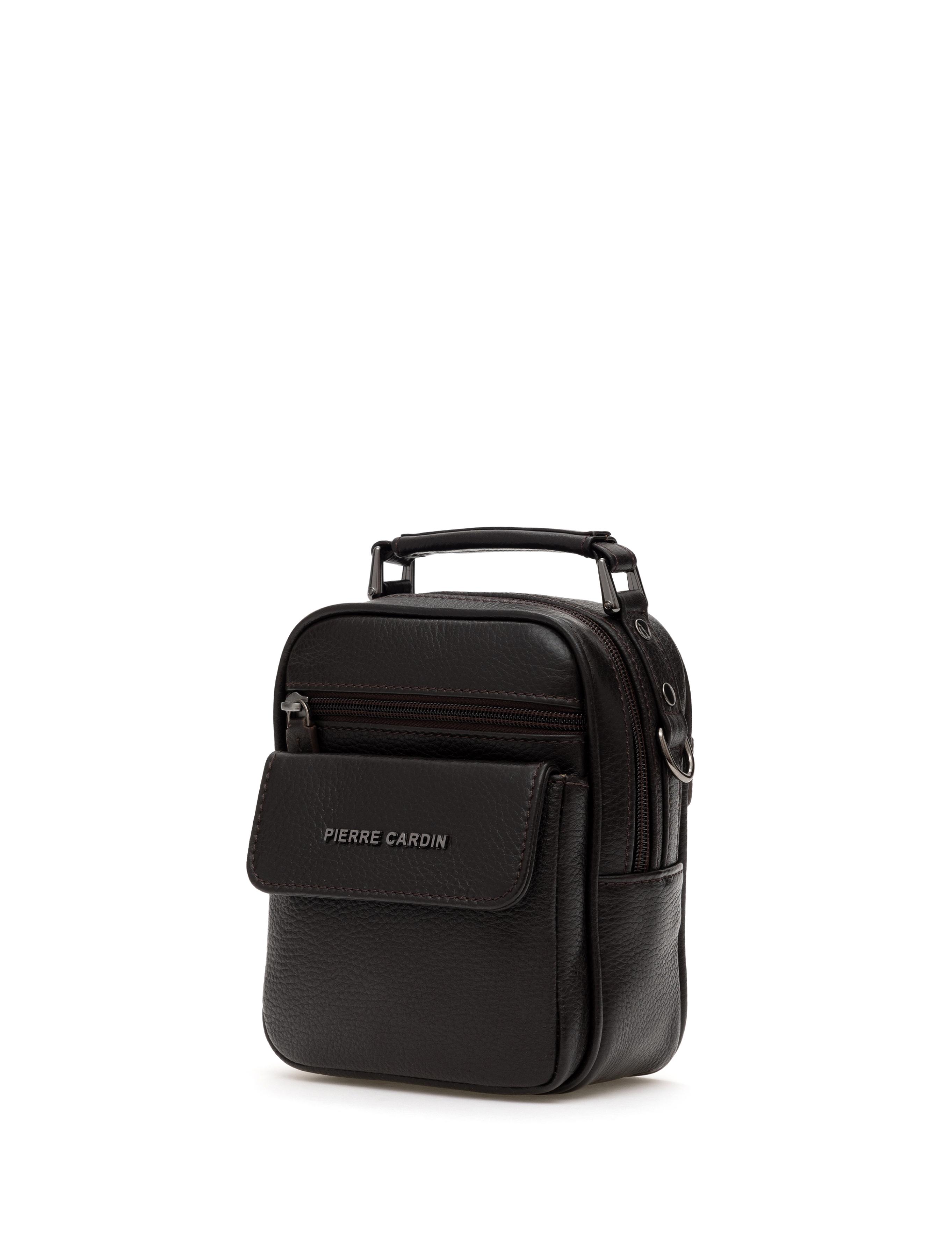 Erkek Kahverengi Deri Askılı El Çantası