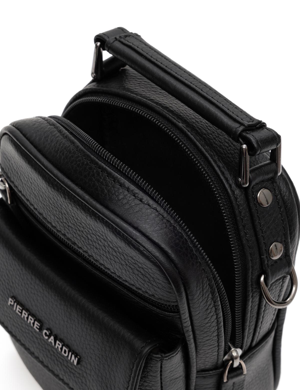 Erkek Siyah Deri Askılı El Çantası - 50288757003