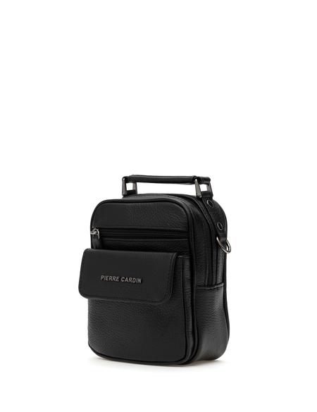 Erkek Siyah Deri Askılı El Çantası - 50288757003