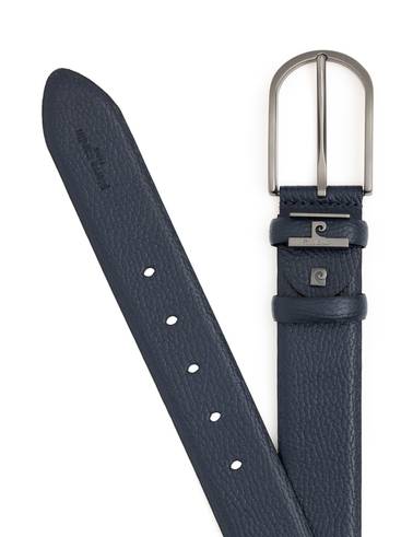 Lacivert Denim %100 Deri Denim Kemer
