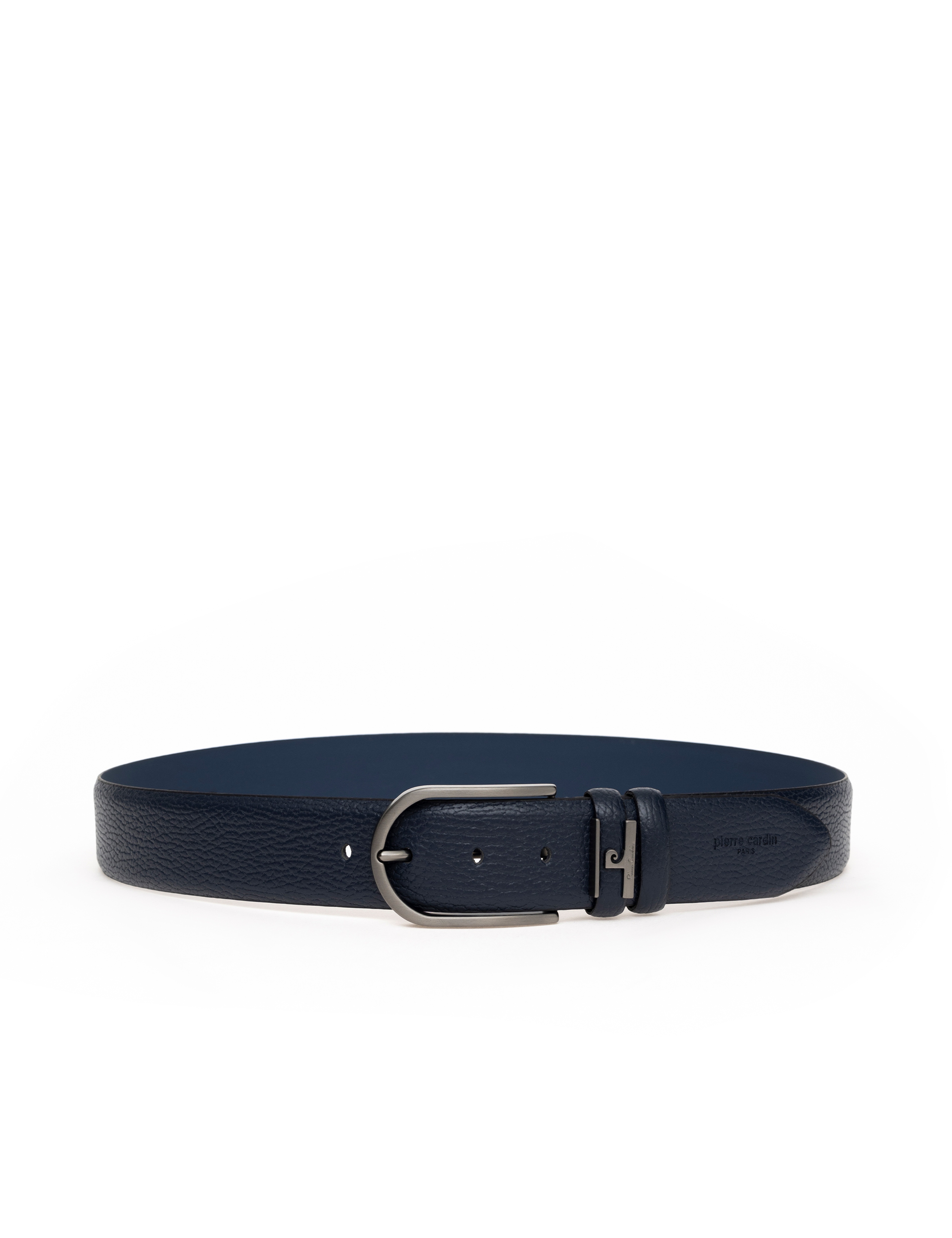 Lacivert Denim %100 Deri Denim Kemer - Image 3