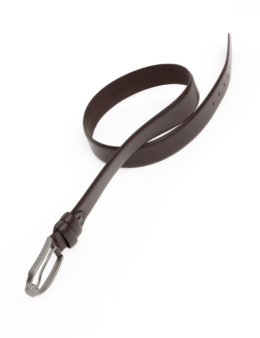 Kahverengi Denim %100 Deri Denim Kemer