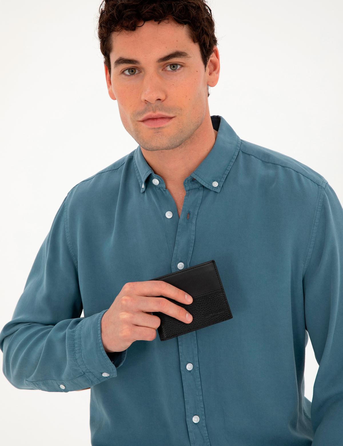 Erkek Siyah Deri Cüzdan - 50294644003