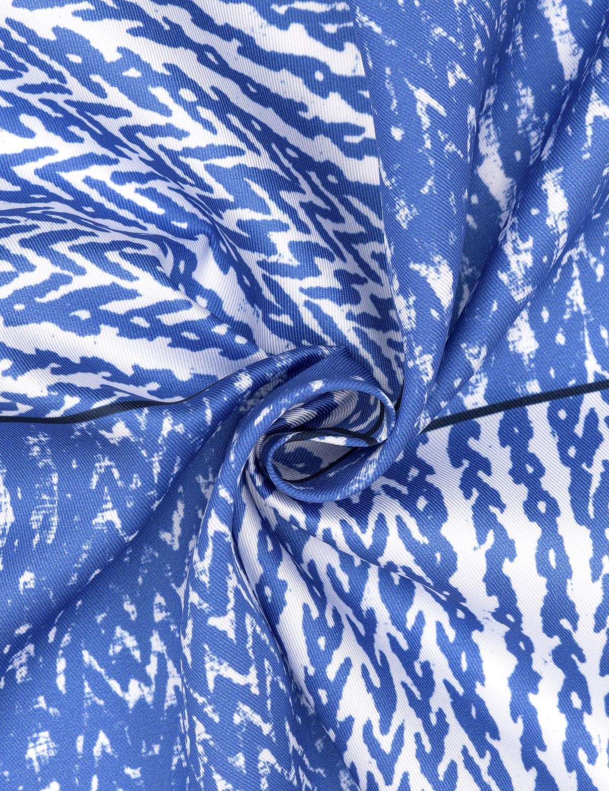 Mavi Desenli Mendil - 50294571004