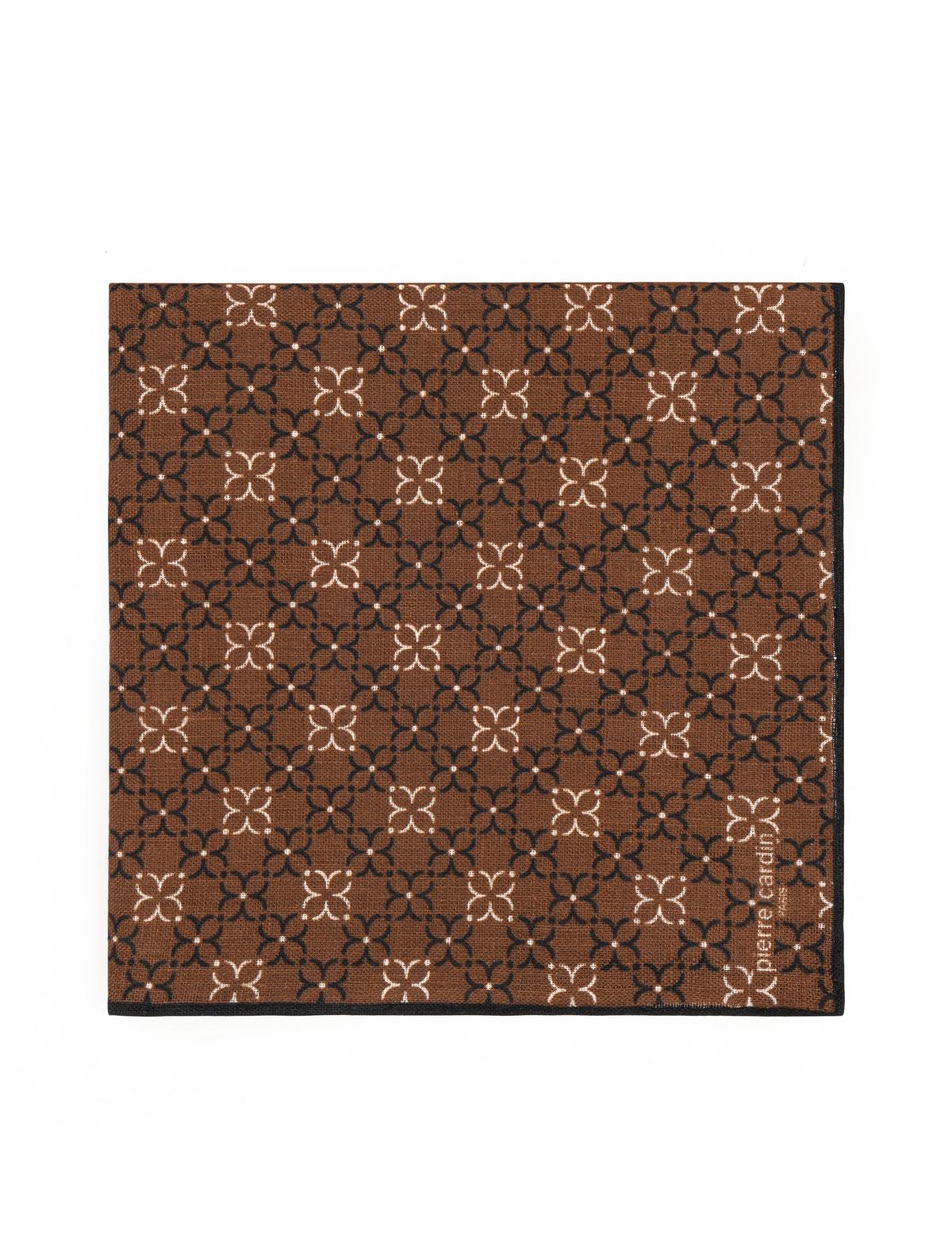 Kahverengi Keten Mendil - 50294587002