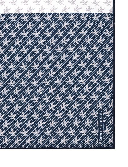 Lacivert Desenli Mendil - 50294609002