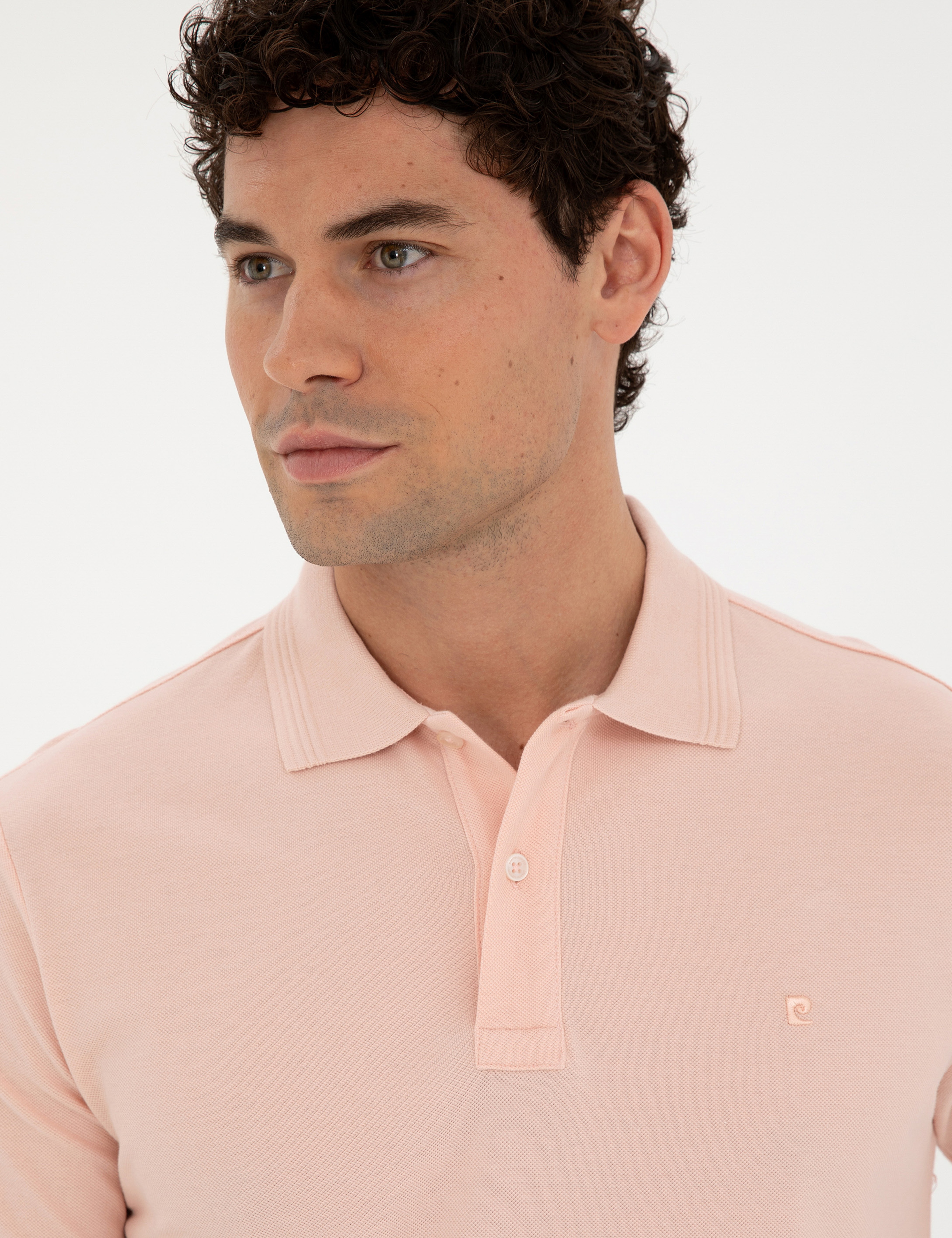 Pudra Slim Fit Basic Tişört - Image 2