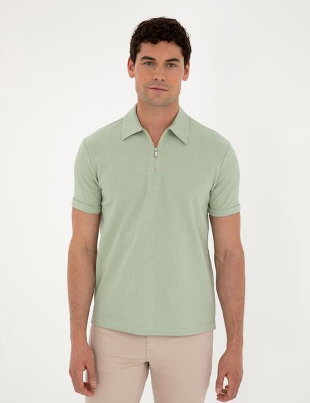 Yeşil Slim Fit Tişört - 50288915034