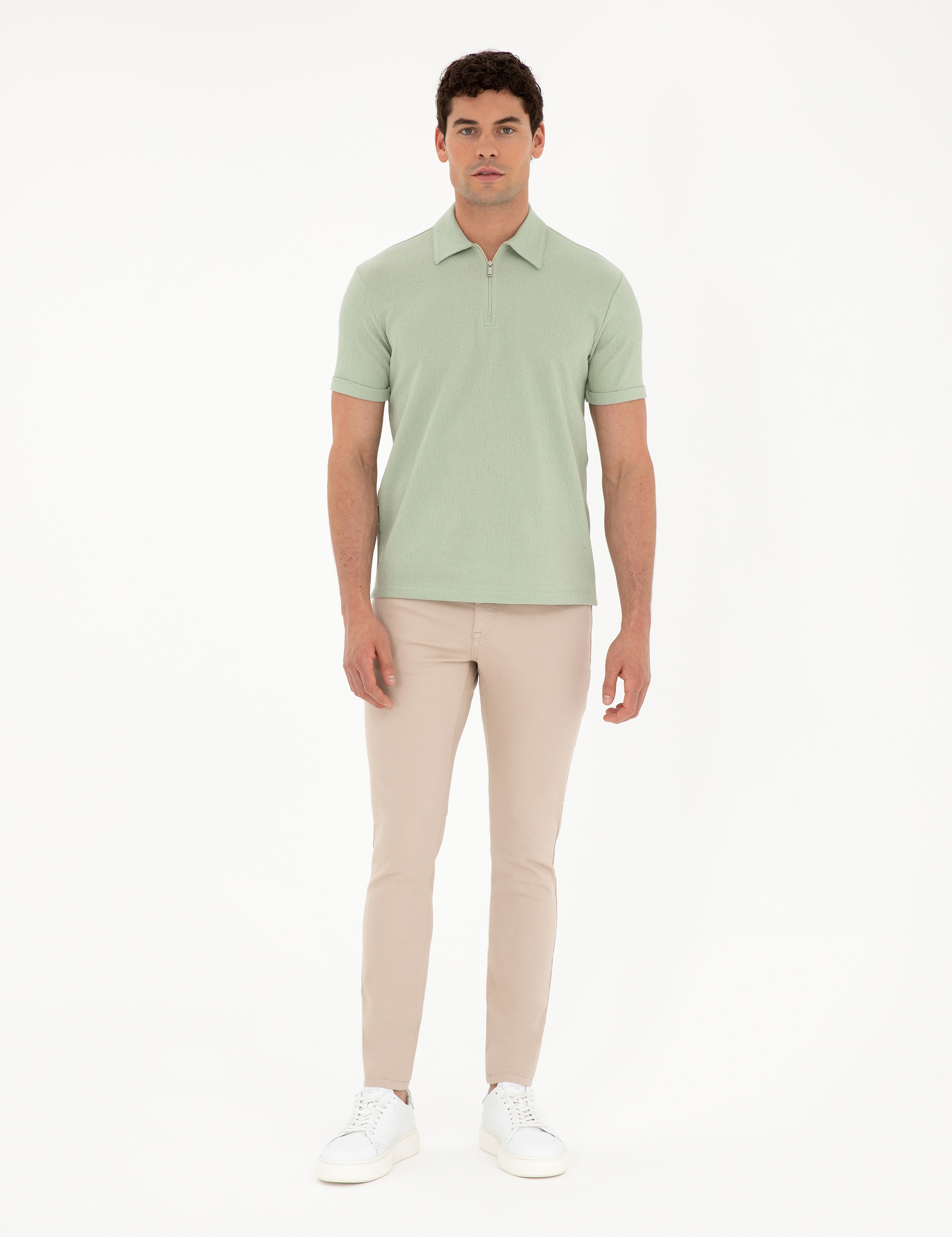 Yeşil Slim Fit Tişört - Image 4