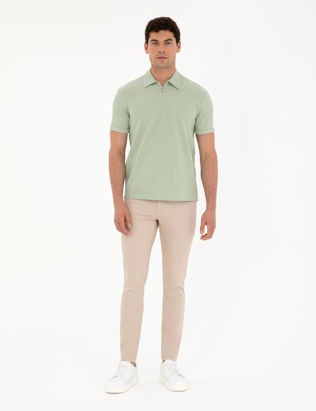 Yeşil Slim Fit Tişört - 50288915034