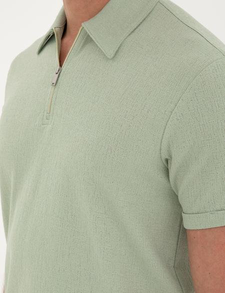 Yeşil Slim Fit Tişört - 50288915034