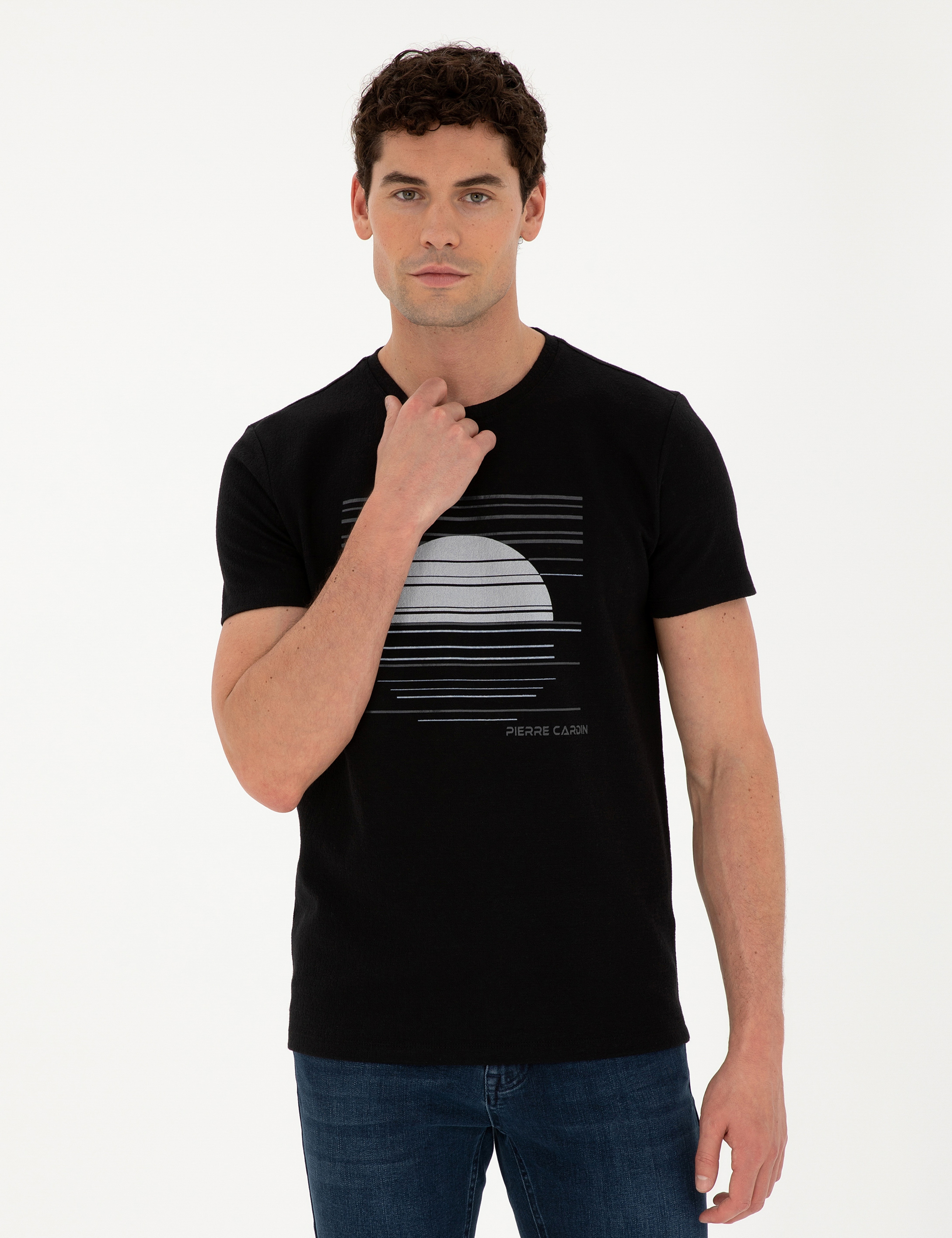 Siyah Slim Fit Tişört - Image 1