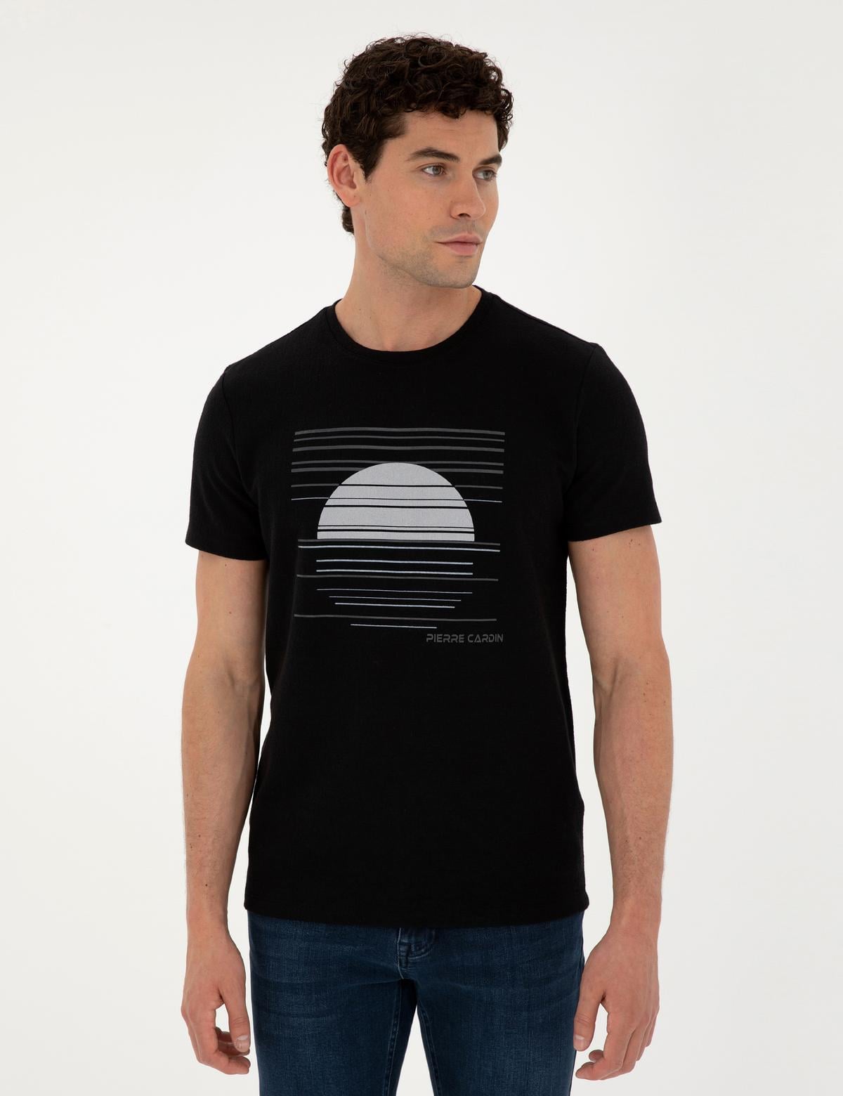 Siyah Slim Fit Tişört - 50285390024