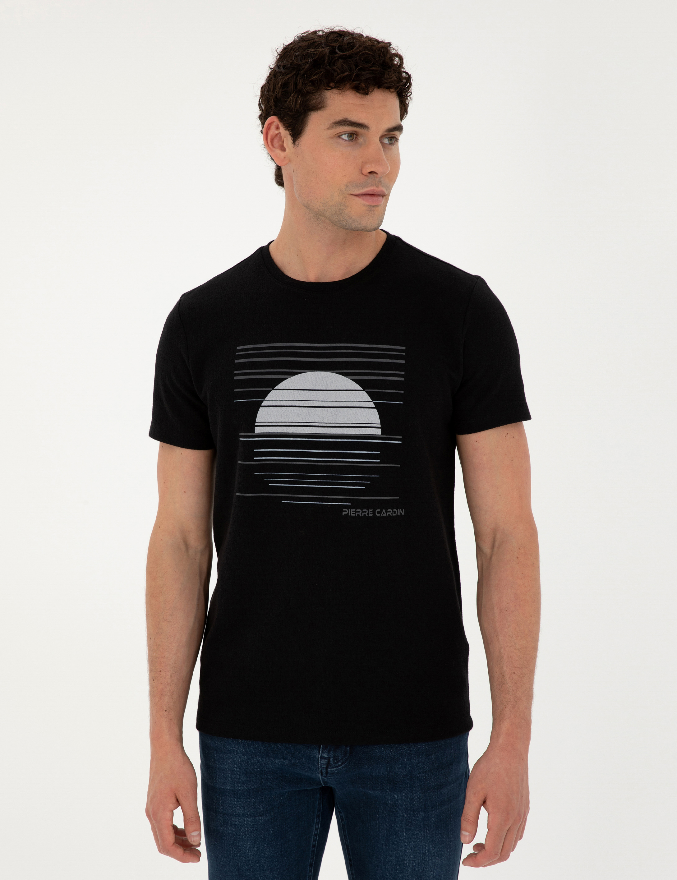 Siyah Slim Fit Tişört - Image 3