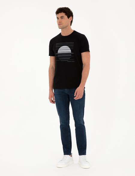 Siyah Slim Fit Tişört - 50285390024