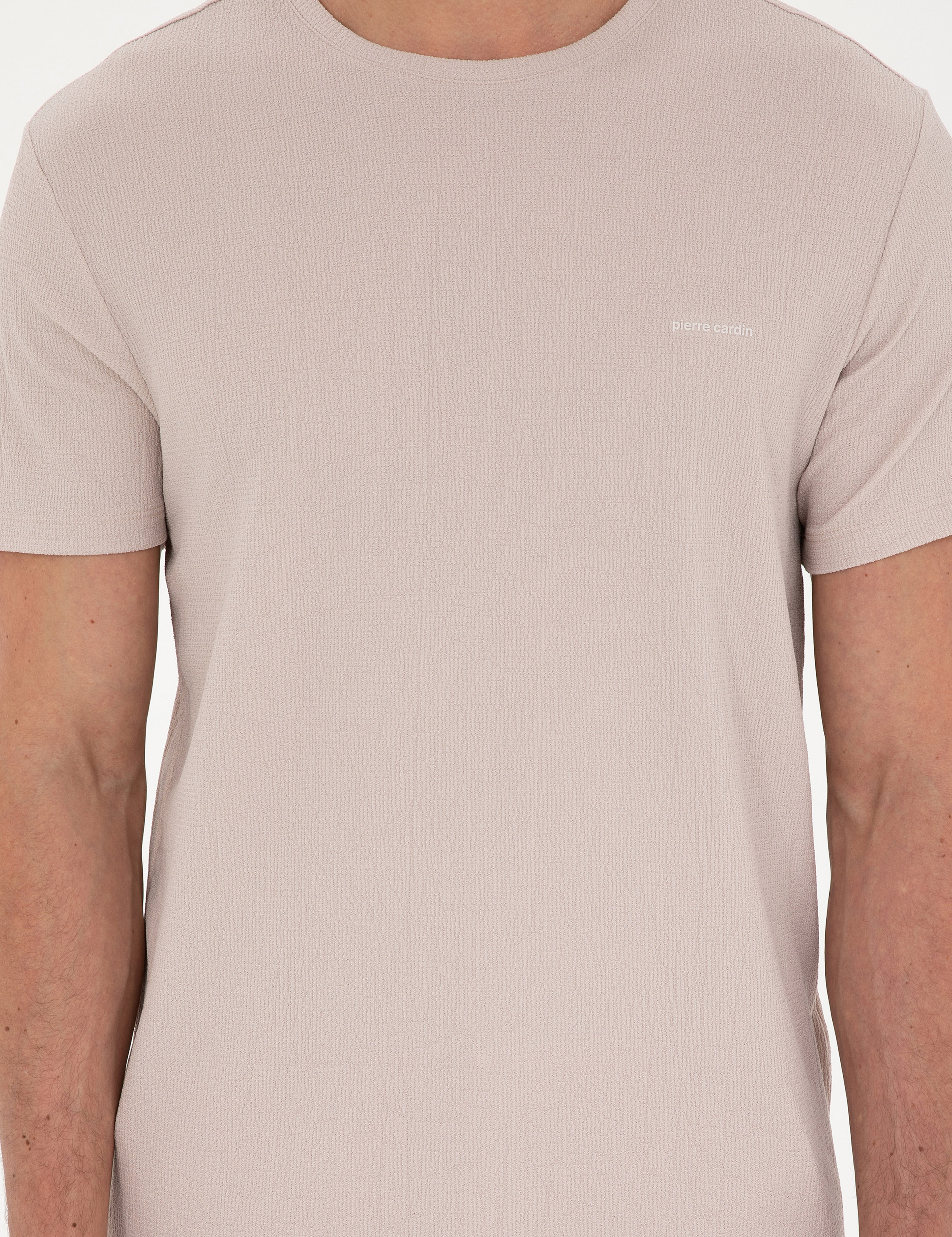 Bej Slim Fit Tişört - Image 6