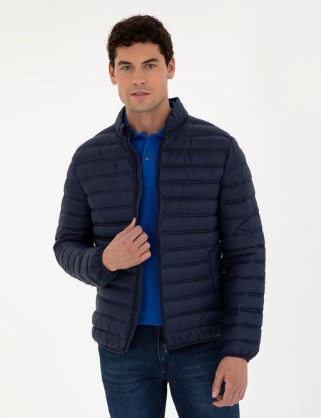 Lacivert Kapitone Spor Mont - 50287245022