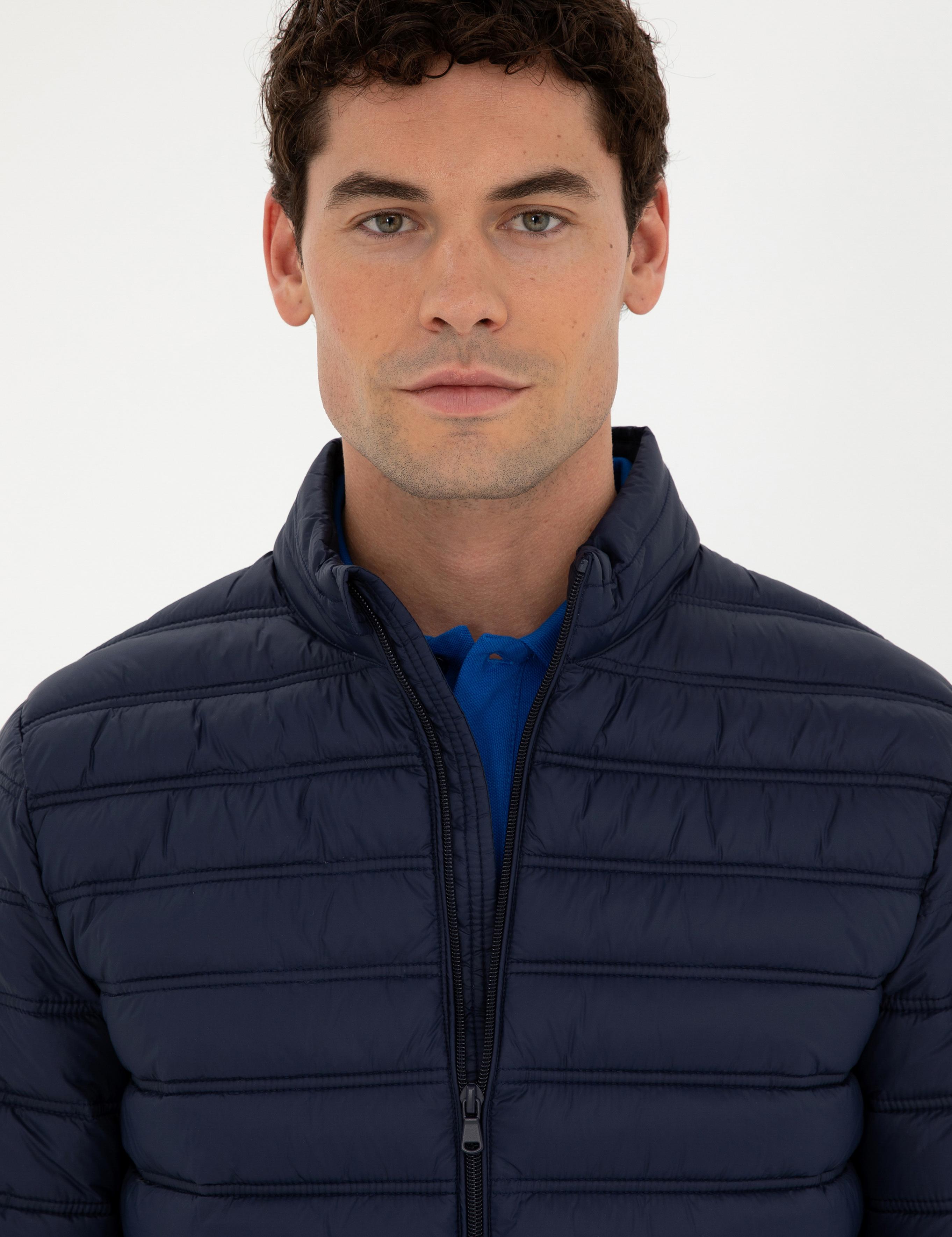 Lacivert Kapitone Spor Mont