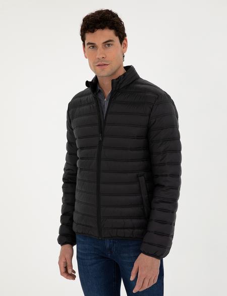 Siyah Kapitone Spor Mont - 50287245030