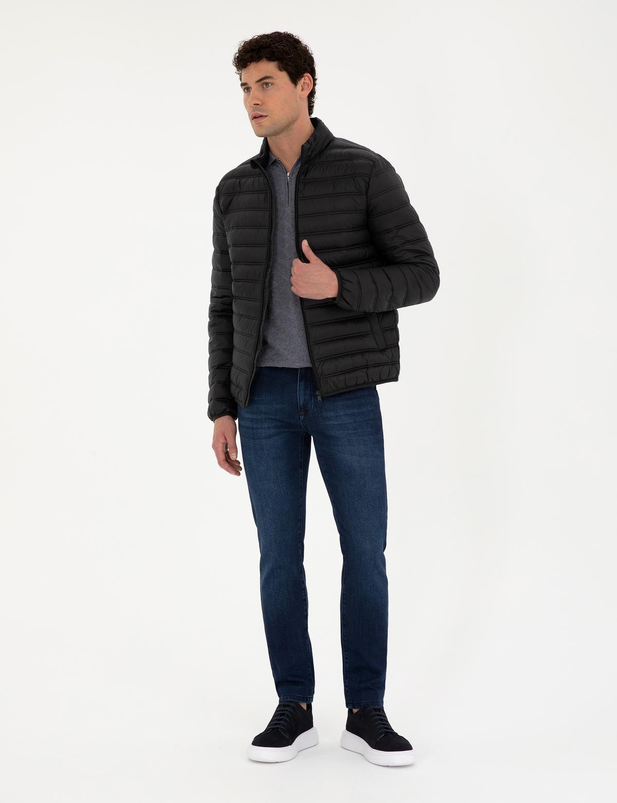 Siyah Kapitone Spor Mont - 50287245030