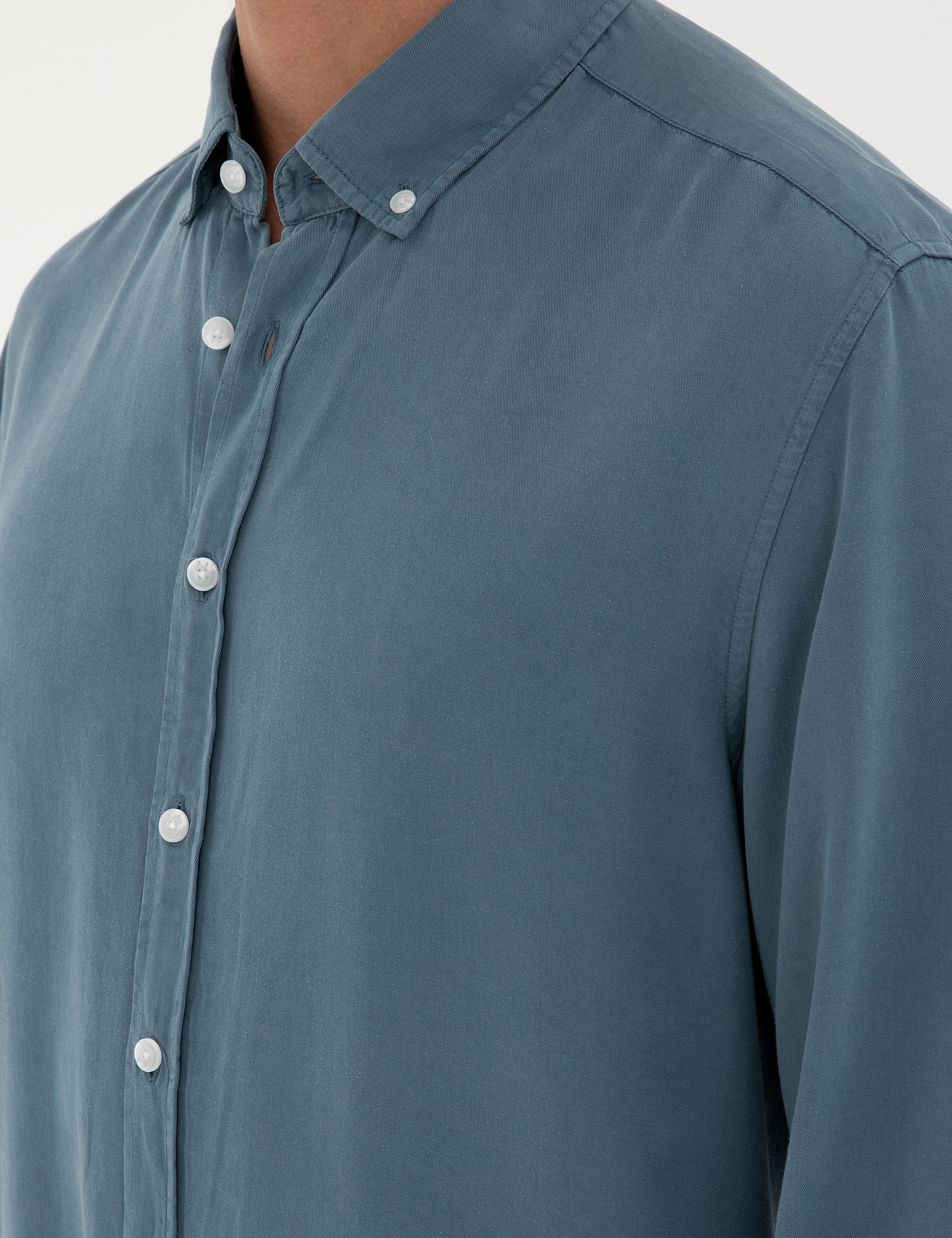 Saks Regular Fit Uzun Kollu Gömlek - Image 7