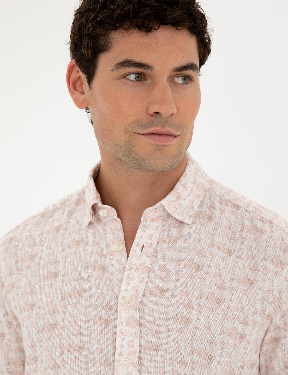 Pudra Slim Fit Uzun Kollu Gömlek - 50284914001