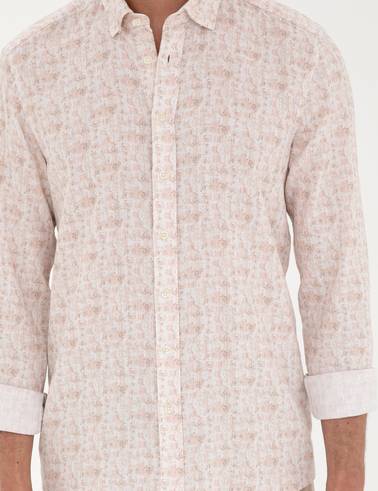 Pudra Slim Fit Uzun Kollu Gömlek