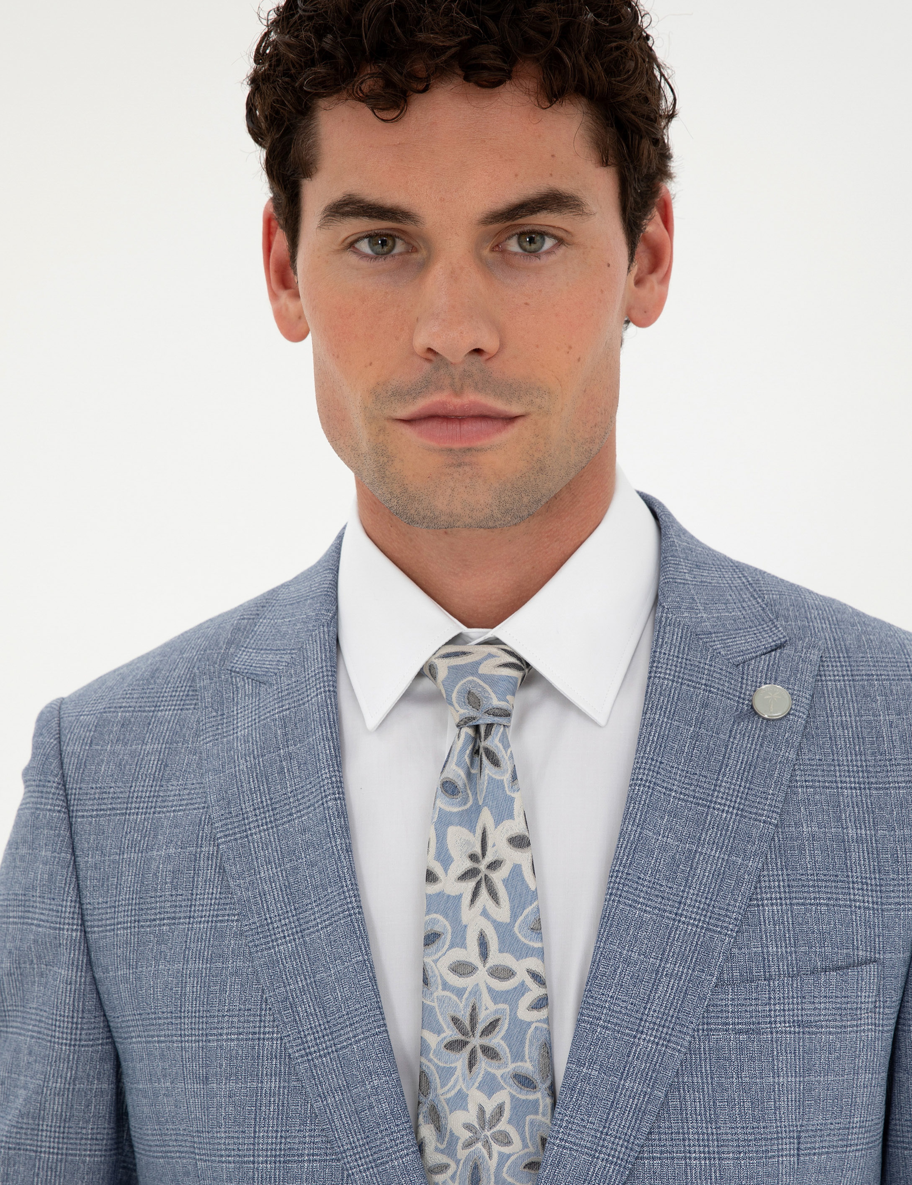 Saks Extra Slim Fit Ekose Takım Elbise - Image 2
