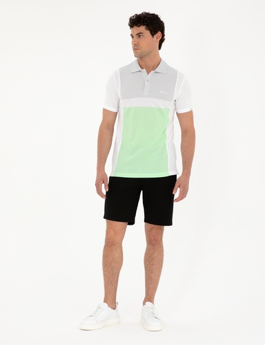 Siyah Regular Fit Örme Şort